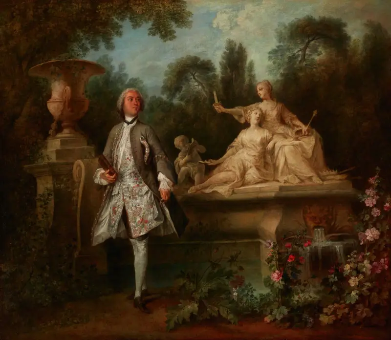 Portrait of the Actor Grandval av Nicolas Lancret