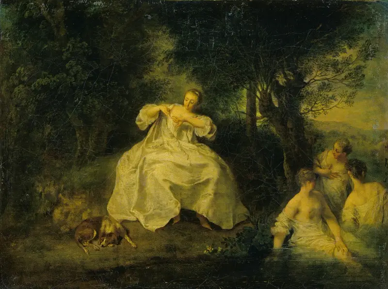 Women Bathing av Nicolas Lancret