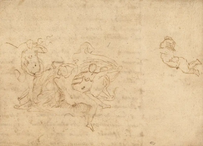 Studie till Neptunus och Amfitrites triumf av Nicolas Poussin