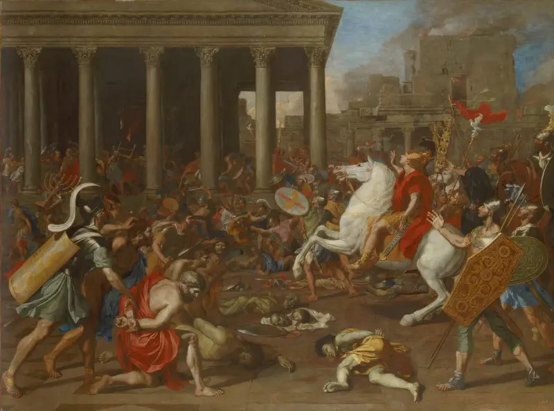 The Conquest Of Jerusalem By Emperor Titus av Nicolas Poussin