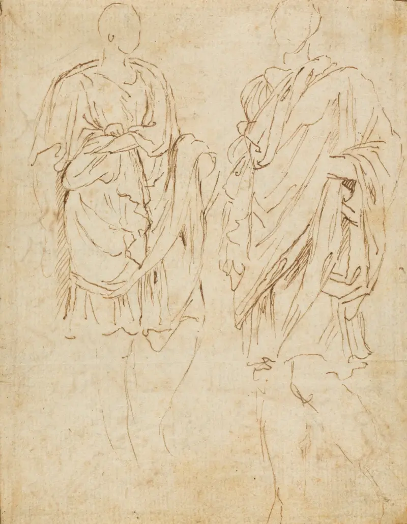 Two Studies of an Ancient Statue av Nicolas Poussin