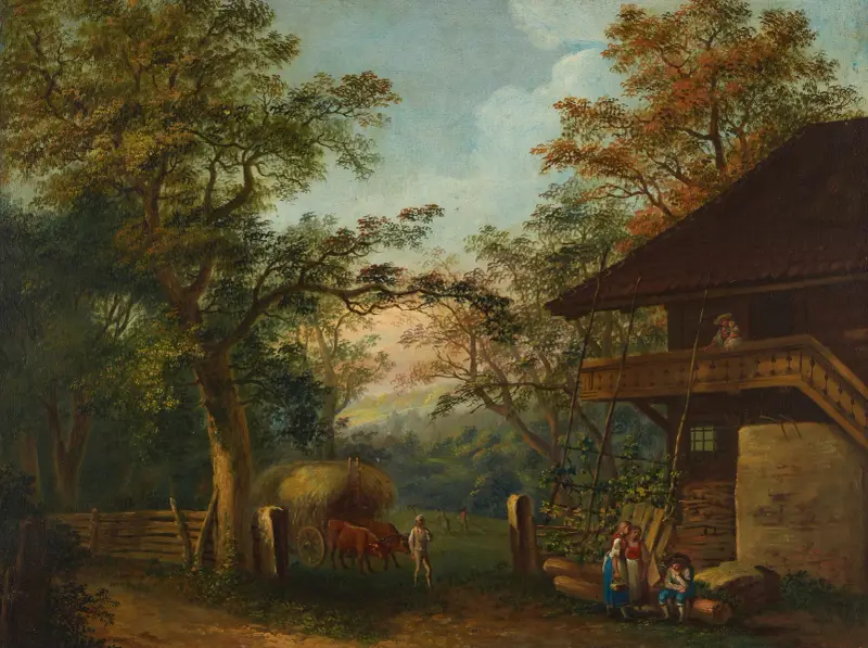 Bauern ums Haus von Franz Niklaus König