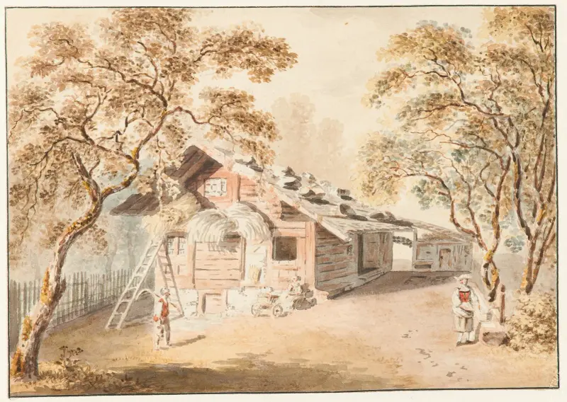 Kleinbauernhaus im Berner Oberland von Franz Niklaus König