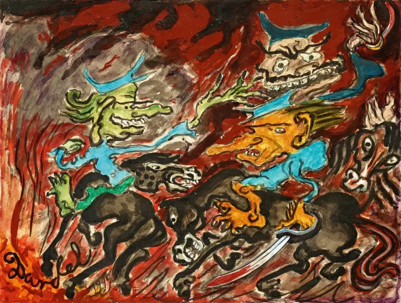 Dödens husarer av Nils Dardel