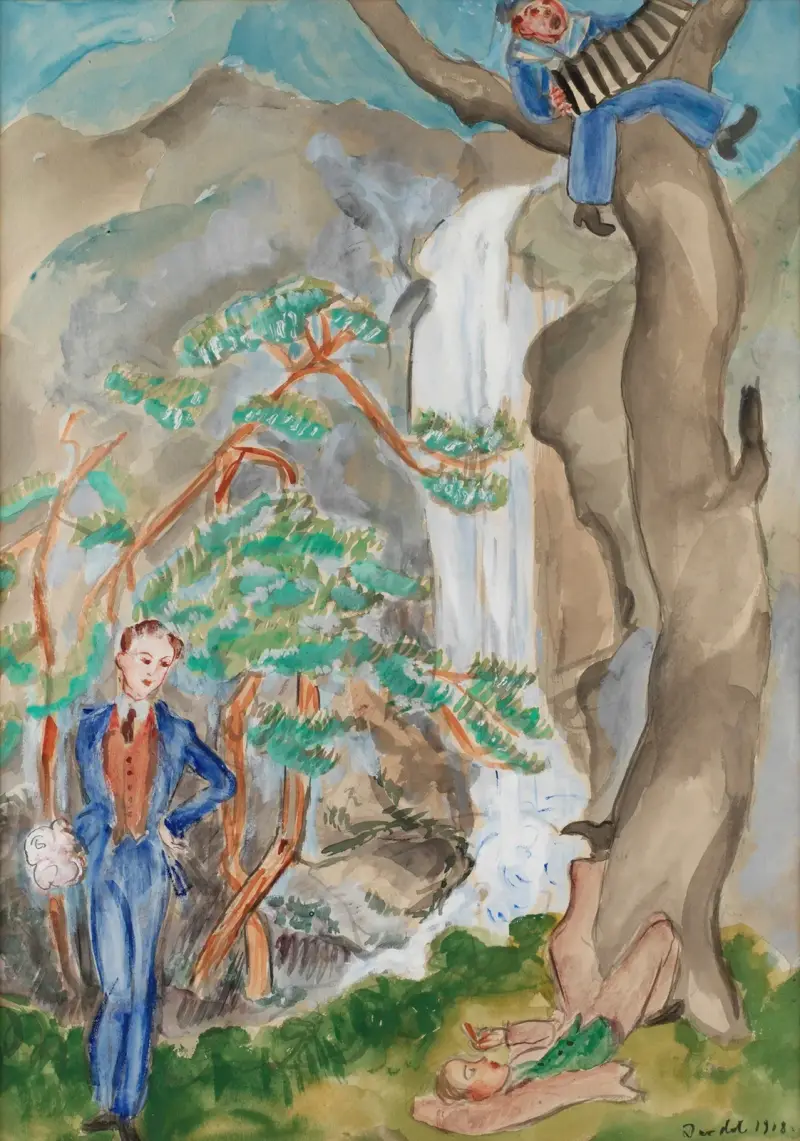 Zaloty (‘Chłopiec marynarz, Hildesborg’), Nils Dardel