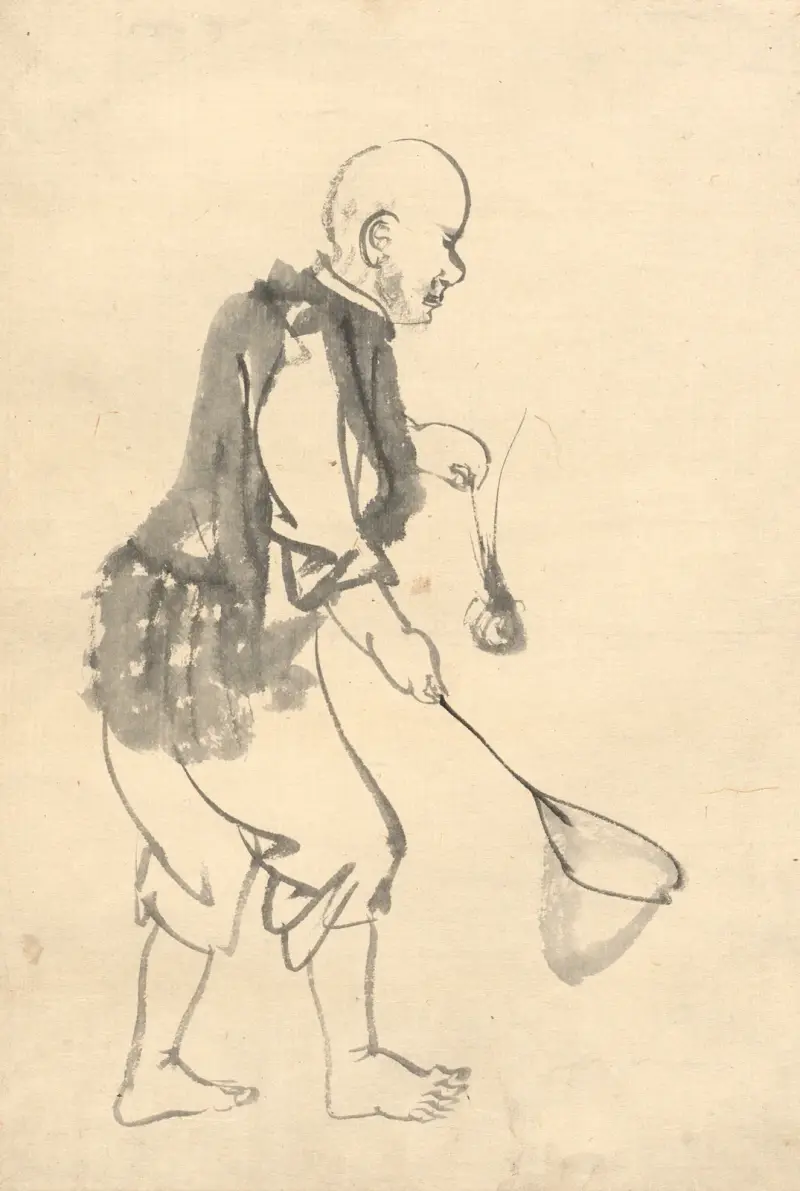 The Shrimp Fisherman av Kōno Bairei