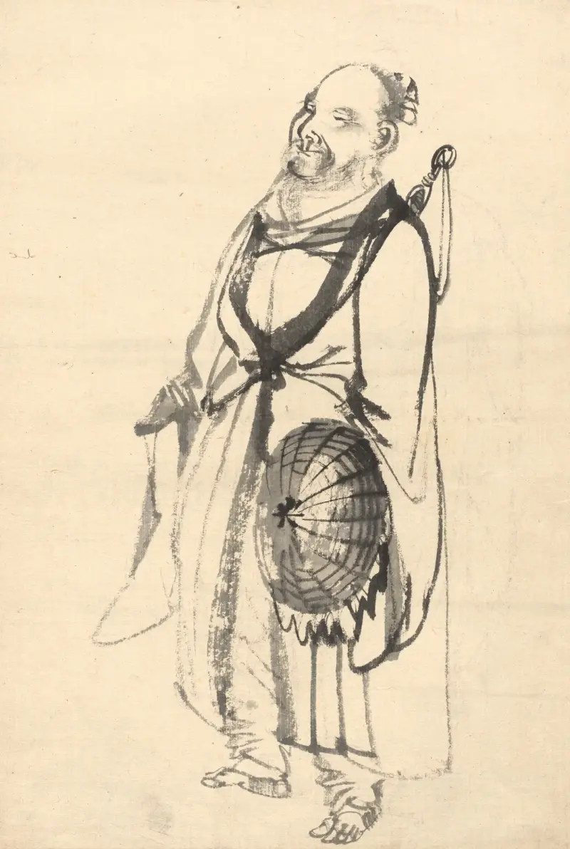 The Wandering Hermit av Kōno Bairei