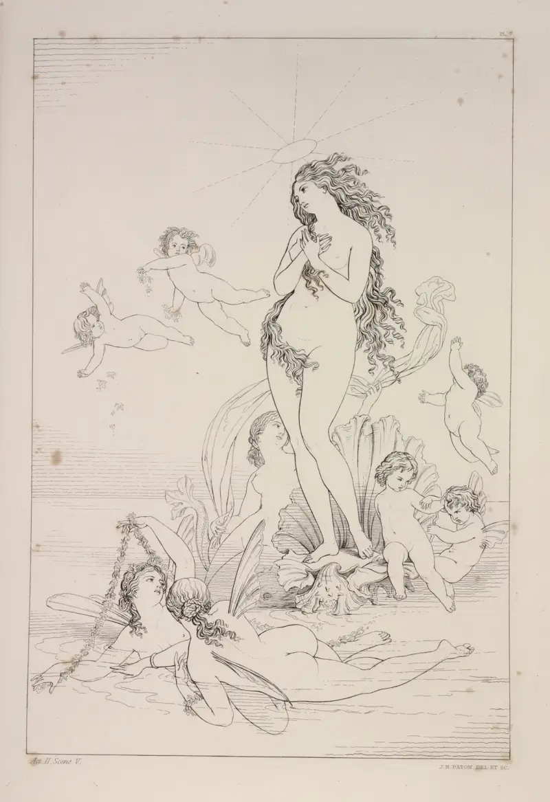 Kompositioner till Shelleys Prometheus befriad, plansch 8 av Sir Joseph Noel Paton