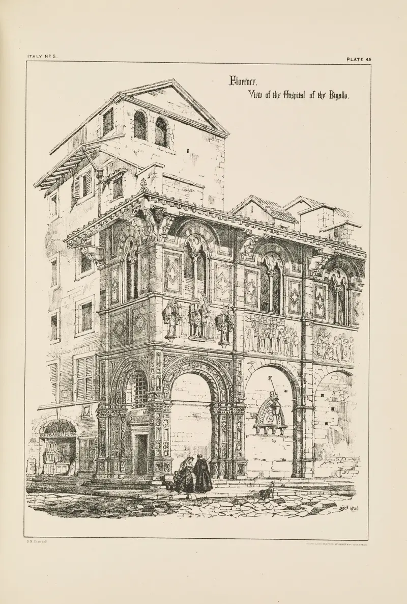 Florenz. Blick auf das Ospedale del Bigallo von Richard Norman Shaw
