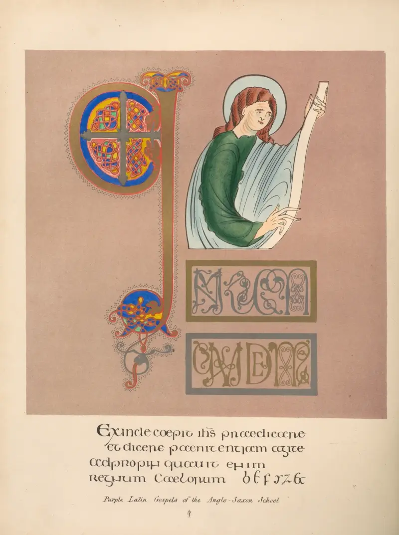 Purpurfarbene lateinische Evangelien der angelsächsischen Schule von John Obadiah Westwood