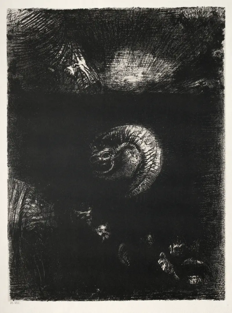 Und allerlei schreckliche Wesen erheben sich von Odilon Redon