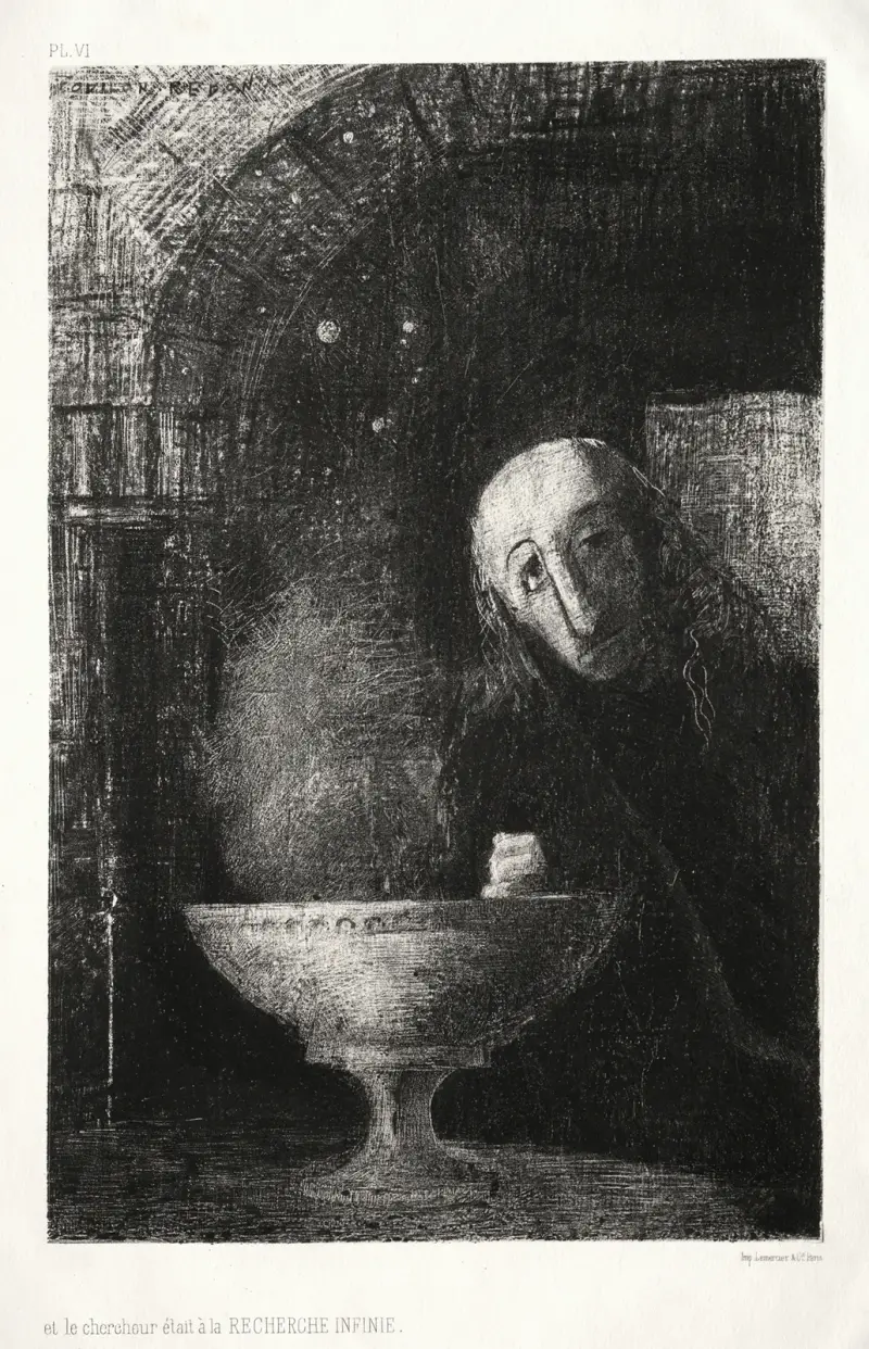 Und der Suchende war in eine unendliche Suche verstrickt von Odilon Redon
