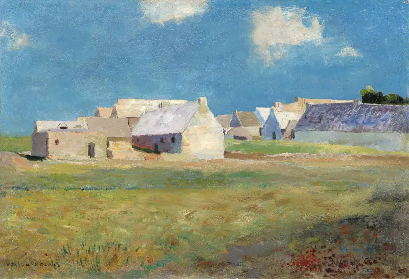 Bretaňská vesnice, Odilon Redon