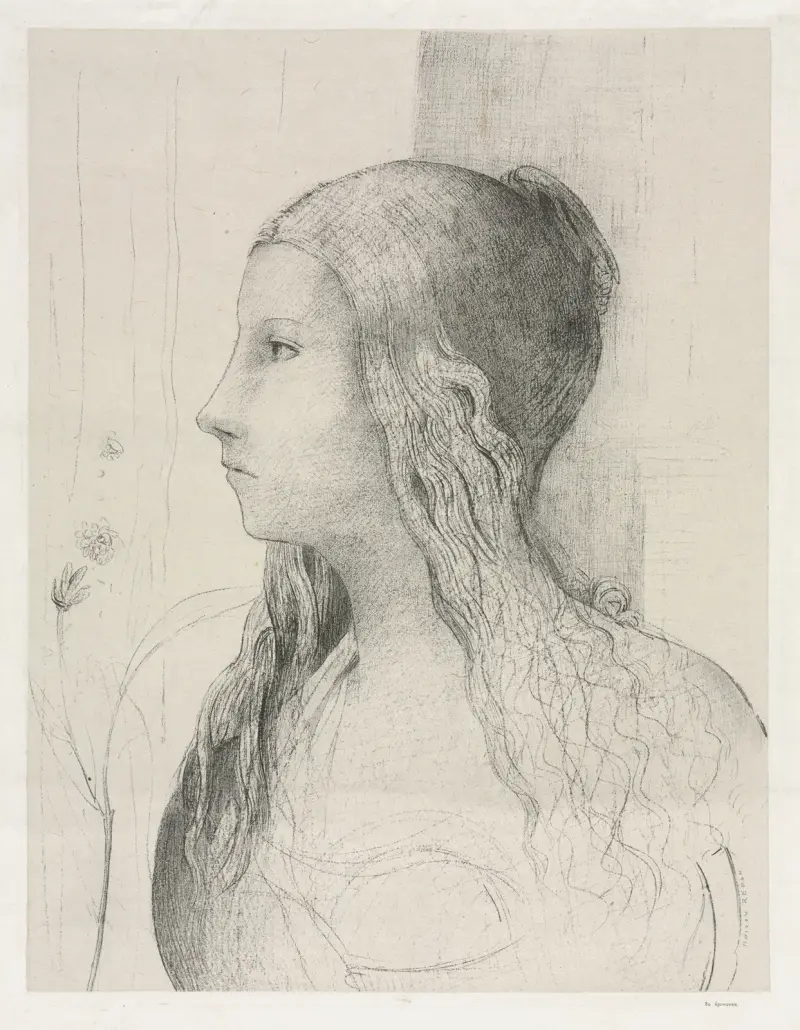 Brünnhilde in Twilight of the Gods av Odilon Redon