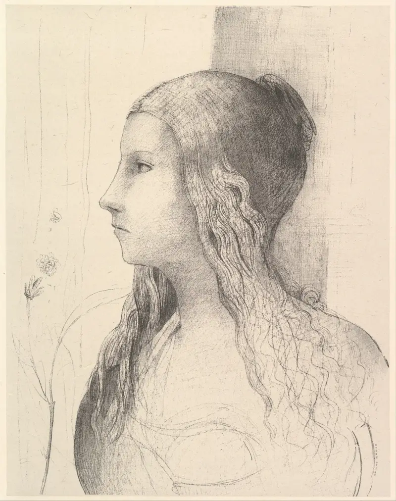 Brunnhilde (The Twilight of the Gods) av Odilon Redon