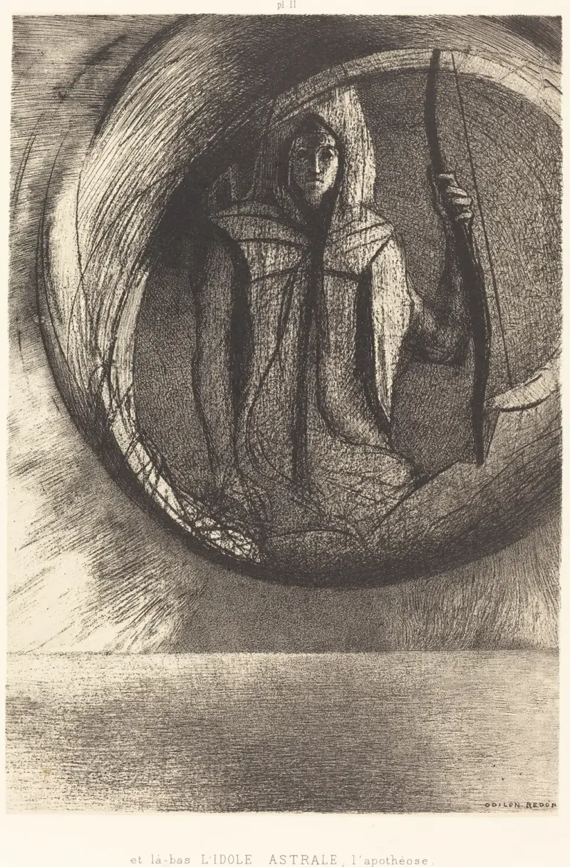 Et la-bas l’idole astrale, l’Apotheose (And beyond, the star idol, the apotheosis) av Odilon Redon