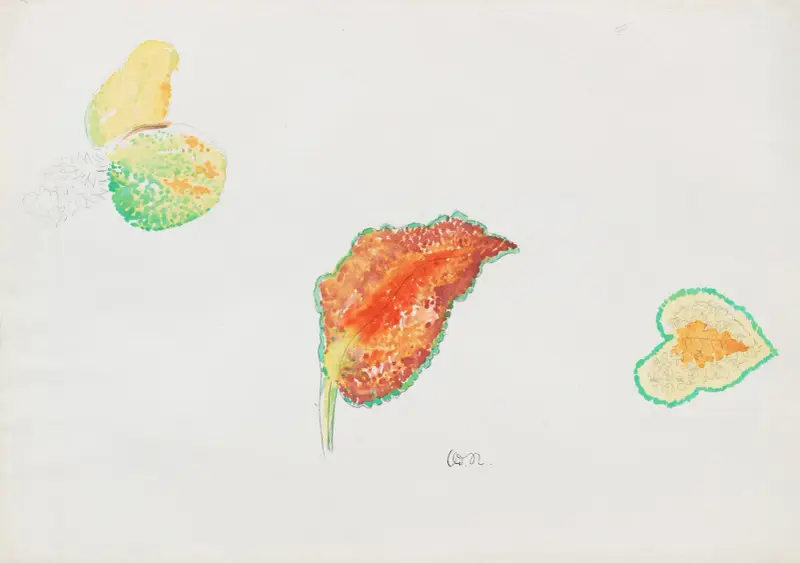 Studium liści, Odilon Redon