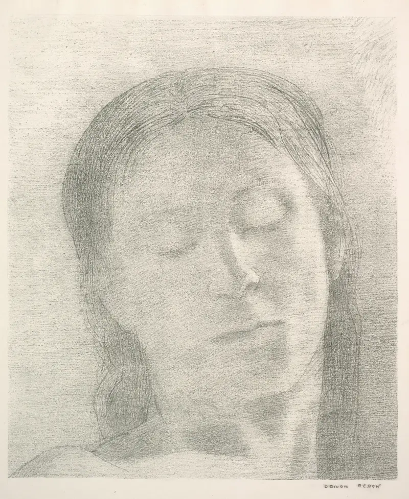 Geschlossene Augen von Odilon Redon