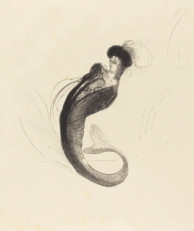 Frau mit Federhut von Odilon Redon