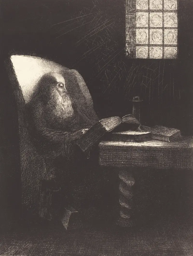 Le Liseur (The reader) av Odilon Redon