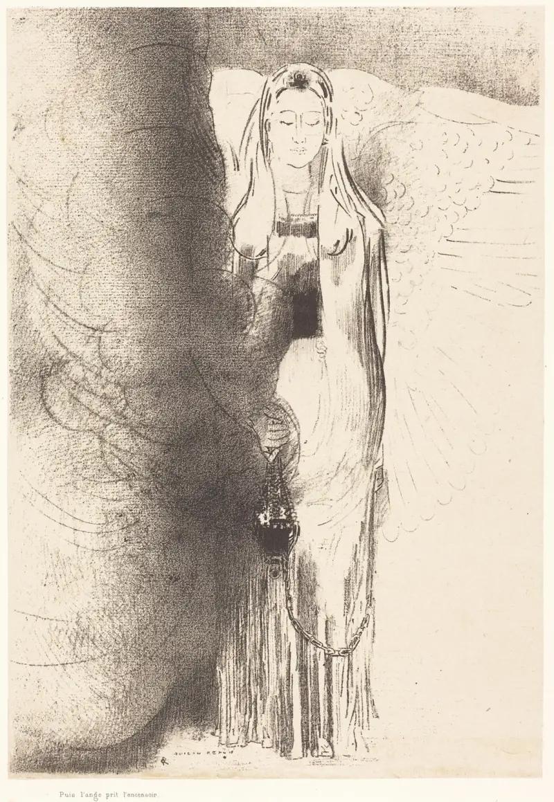 Puis l’ange prit l’encensoir av Odilon Redon