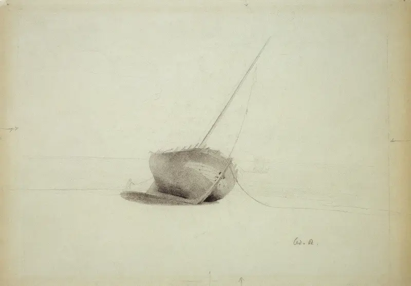 Statek na plaży, Odilon Redon