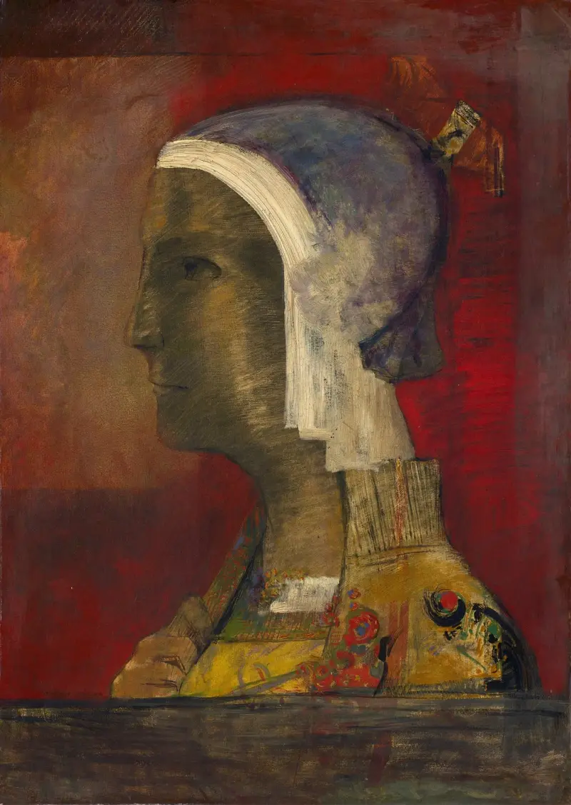 Symbolic Head av Odilon Redon