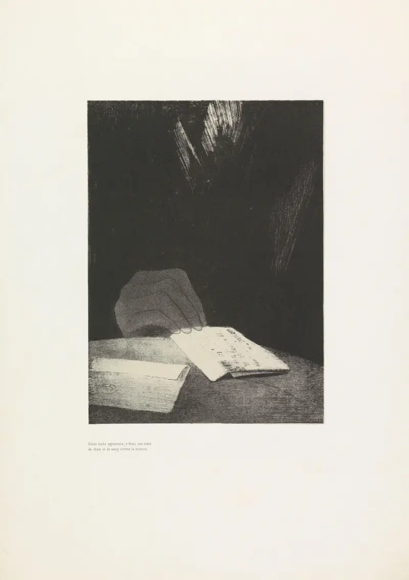 To All Appearances, It Was a Hand of Flesh and Blood Just Like My Own von Odilon Redon