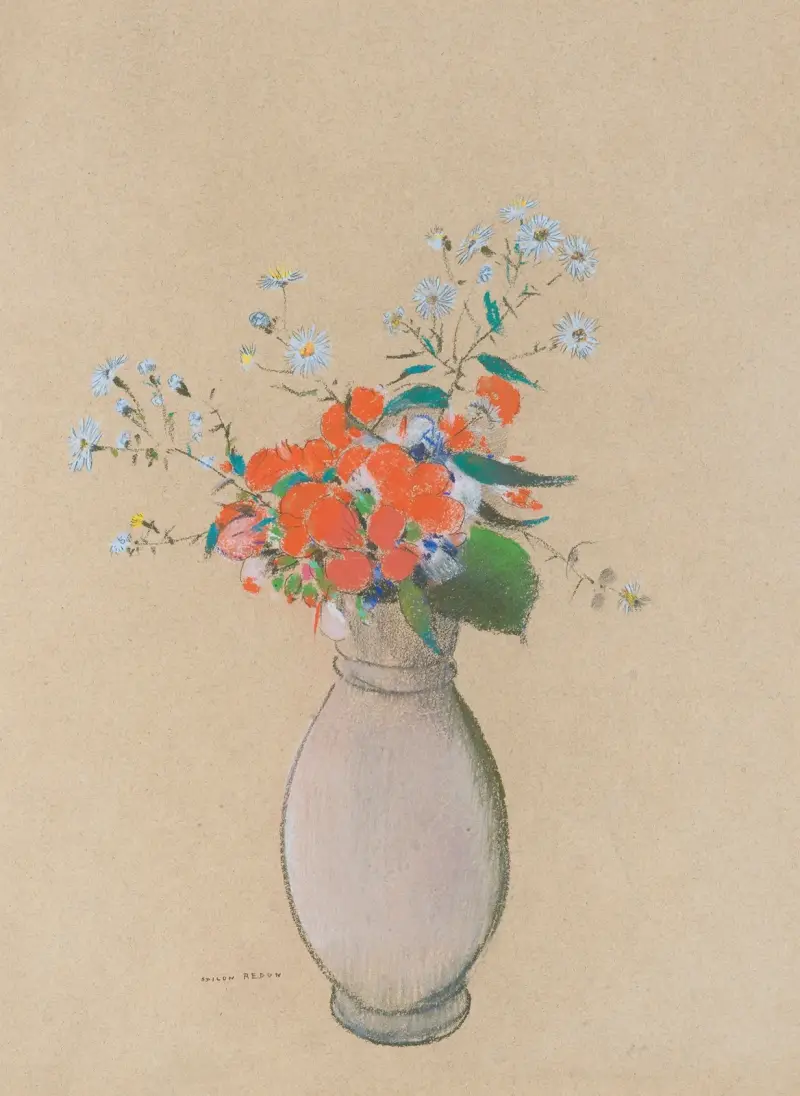Vase De Fleurs, 1910 av Odilon Redon