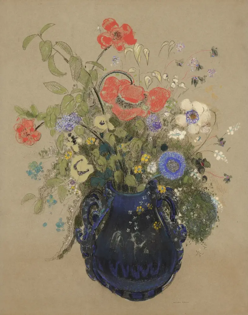 Blumenvase, 1905 von Odilon Redon