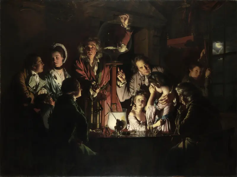 Eksperyment z ptakiem w pompie powietrznej, Joseph Wright of Derby