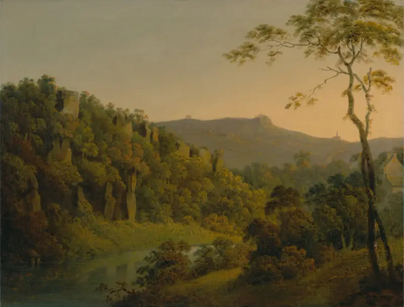 Matlock Dale mit Blick zum Black Rock Escarpment von Joseph Wright of Derby