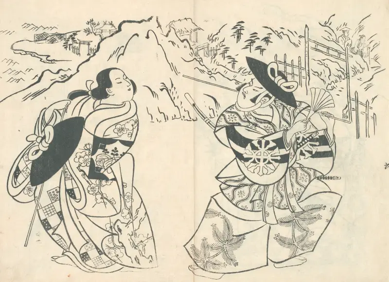 Yakusha ezukushi, plansch 6 av Okumura Masanobu