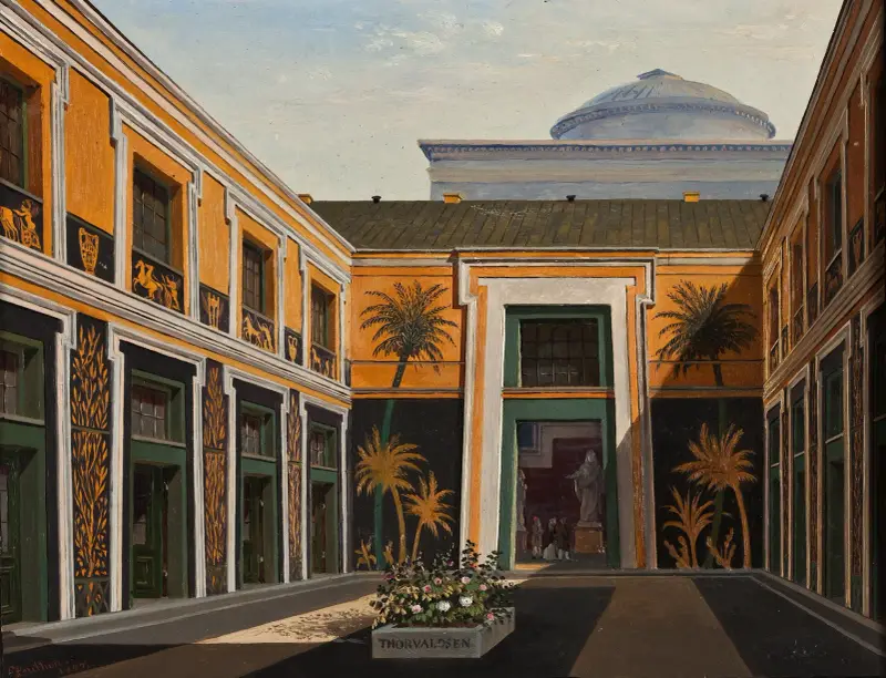 Der Innenhof des Thorvaldsen-Museums von Christian Olavius Zeuthen