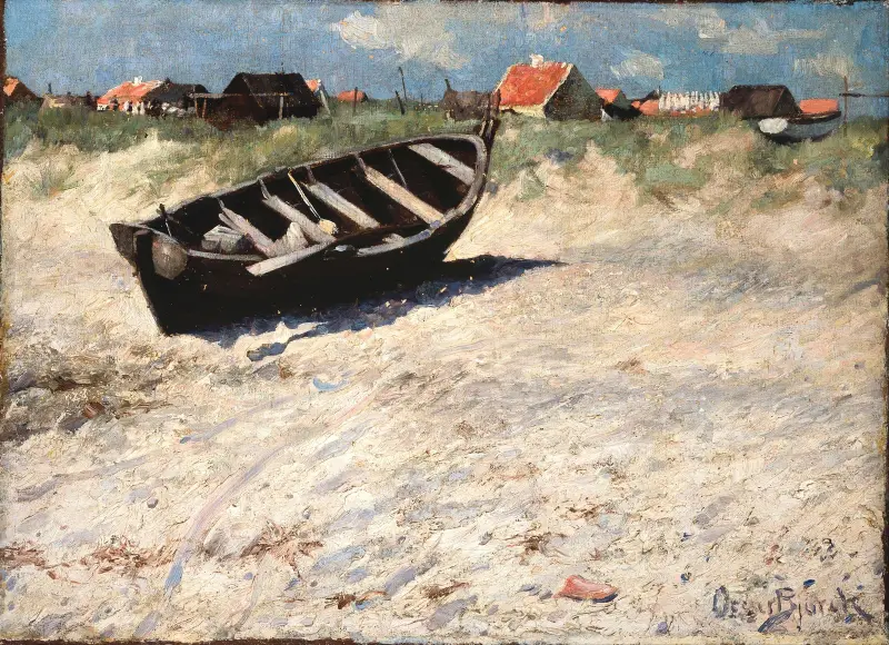 Boot am Südufer von Skagen von Oscar Björck