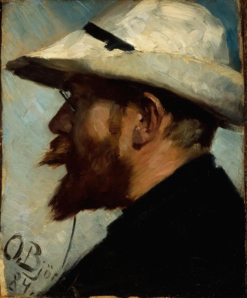Porträt von P.S. Krøyer von Oscar Björck