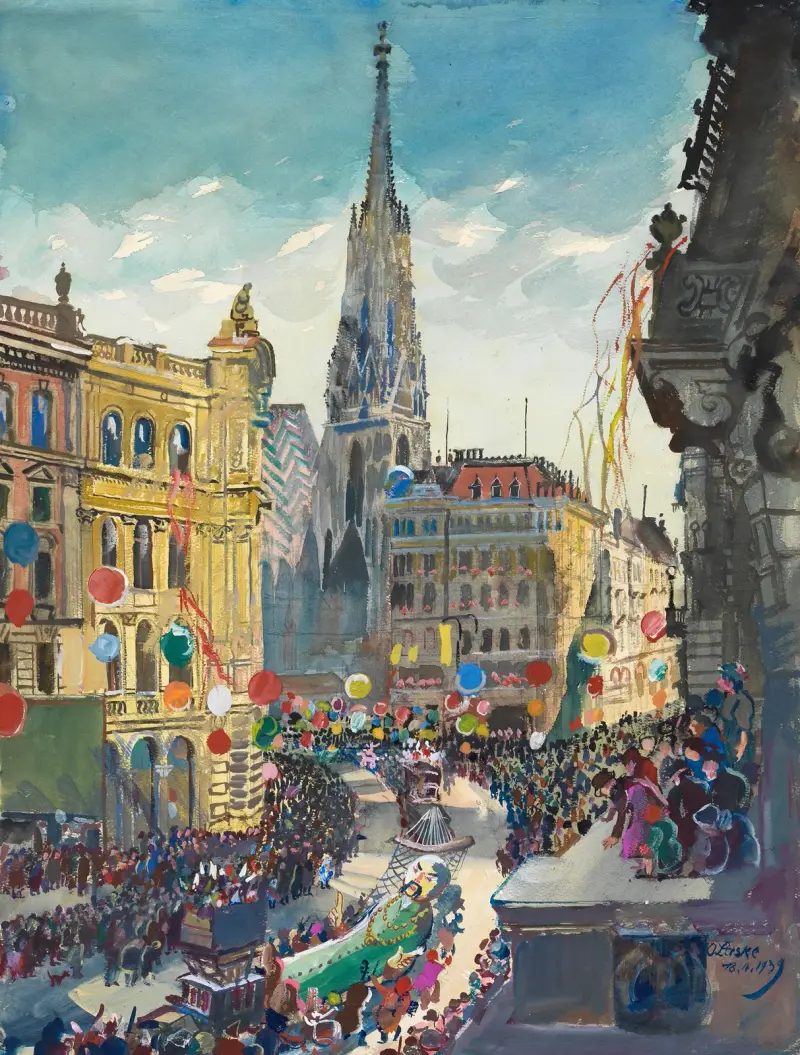 Karnevalståg i Wien den 18 februari 1939 av Oskar Laske