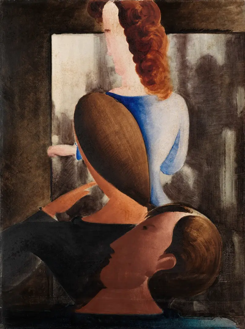 Drei vor Schatten av Oskar Schlemmer