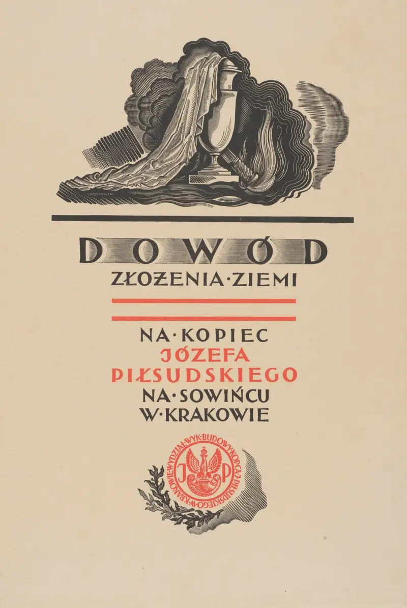 Beweis der Erdbringung auf den Piłsudski-Hügel von Stanisław Ostoja-Chrostowski