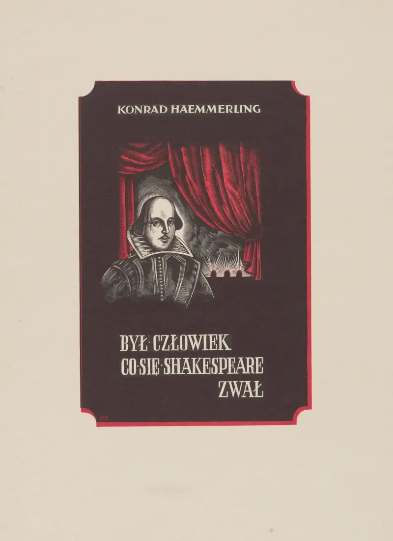 Buchumschlag zu Był człowiek, co się Shakespeare zwał von Konrad Haemmerling, 1939 – Nr. 2 von Stanisław Ostoja-Chrostowski