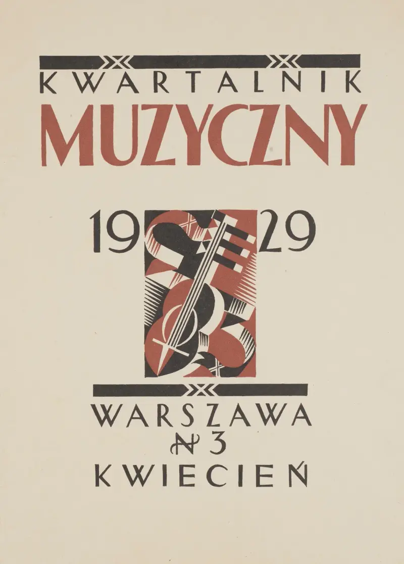 Omslag till Kwartalnik Muzyczny av Stanisław Ostoja-Chrostowski