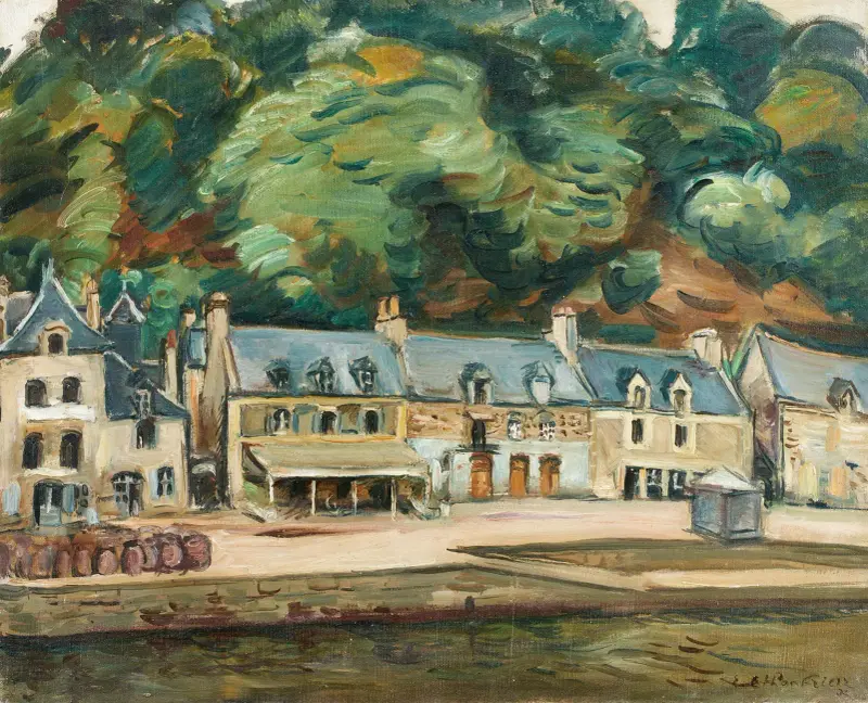 Hus vid floden av Emile Othon Friesz