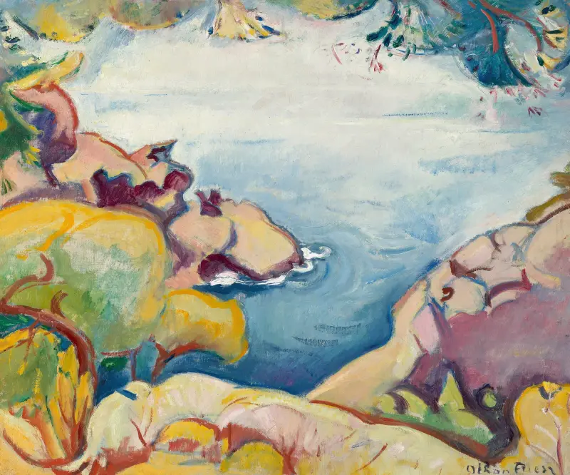 Klippor och hav, L’Estaque av Emile Othon Friesz