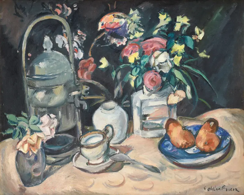 Stilleben med briocher av Emile Othon Friesz