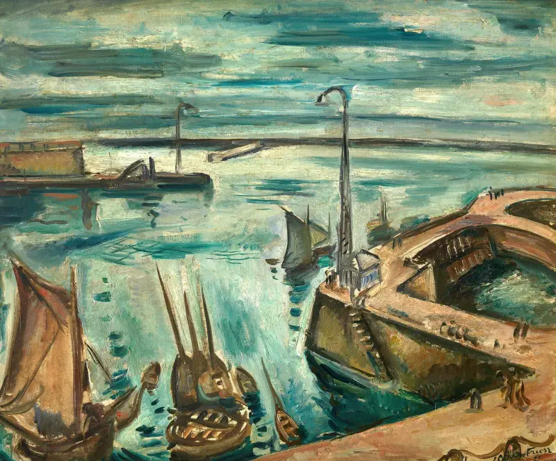 Hamnen i Le Havre av Emile Othon Friesz