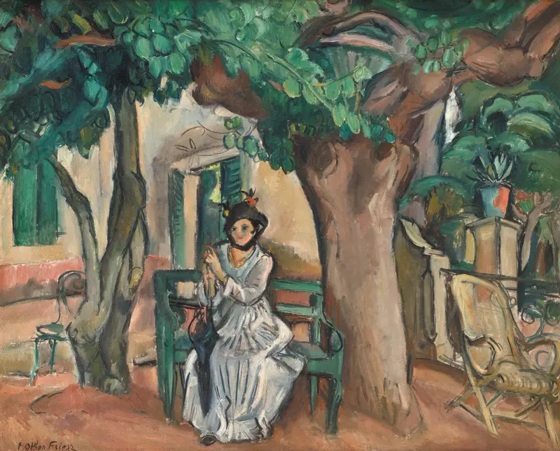 The Lady on the Terrace av Emile Othon Friesz