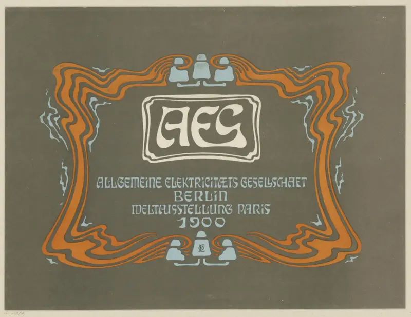AEG Weltausstellung Paris 1900 von Otto Eckmann