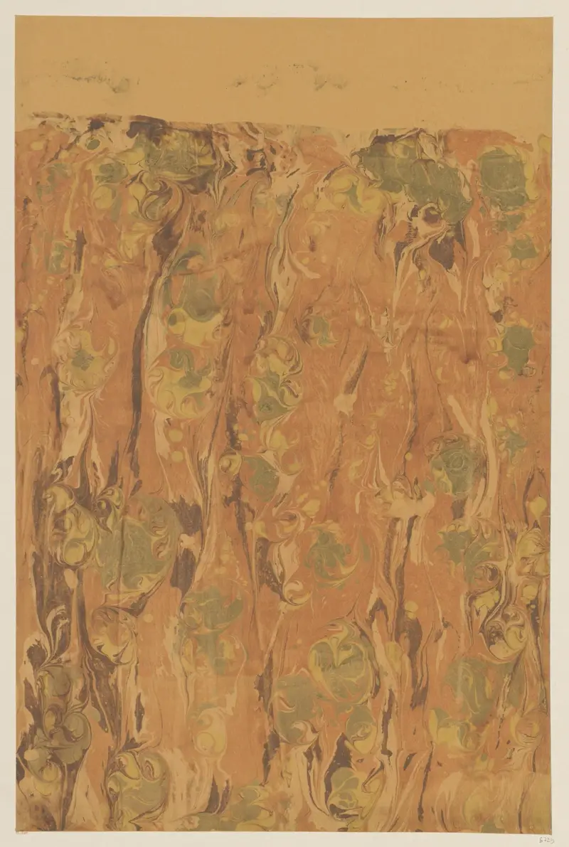 Marmorpapier, 1894 – nr 13 av Otto Eckmann