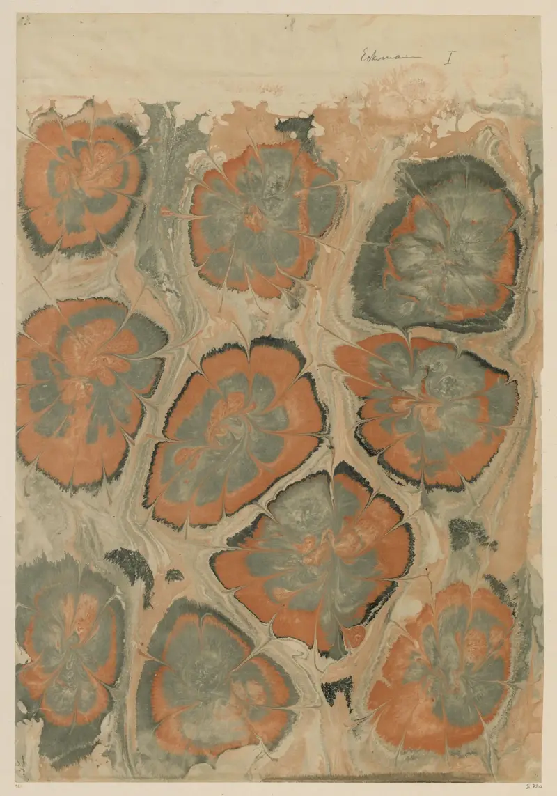 Marmorpapier, 1894 – nr 5 av Otto Eckmann