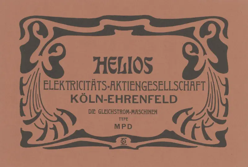 Titelblatt Helios Elektrizitäts-Aktiengesellschaft Köln-Ehrenfeld, 1900 – nr 2 av Otto Eckmann